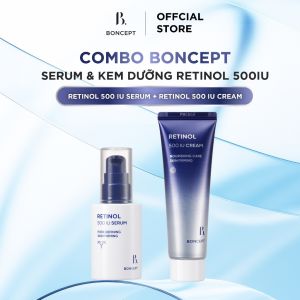 Combo Serum Retinol 30ml & Kem Dưỡng 50ml Boncept - Se Khít Lỗ Chân Lông Săn Chắc & Làm Mịn Da