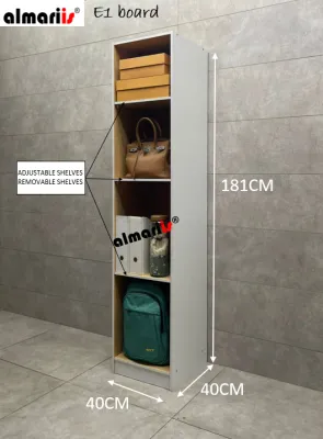 ALMARIIS® (SH217/SH230/SH231) 4 TIER MULTI PURPOSE BOOKCASE WITH ADJUSTABLE SHELVES