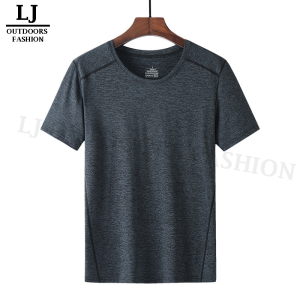 LJ- Men Sport Shirt Short Sleeves T-shirt Jersey Running Football Casual Comfortable Breathable