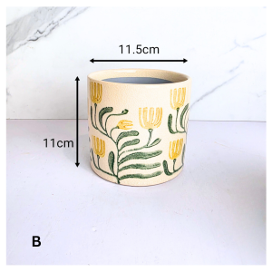 The Leaferie Tierra Plant pot (2 sizes) Ceramic Flowerpot Planter Flower pots