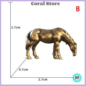 【Coral】💖【HOT SALE】🎈🎈 Antique Brass Rắn Dài Đuôi Ngựa Bức Tượng Nhỏ Thu Nhỏ Phong Thủy Đồ Trang Trí Đồng Cung Hoàng Đạo Động Vật Mini Máy Tính Để Bàn Trang Trí Thủ Công Mỹ Nghệ