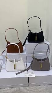 British Style Genuine Leather Baguette Bag - Chic Shoulder Handbag for Women