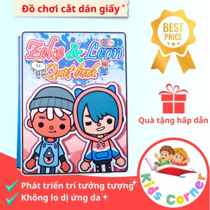 Đồ chơi ngôi nhà giấy Tocaboca học liệu bóc dán thông minh búp bê giấy TA033 cho trẻ