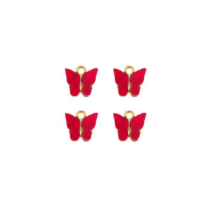 4/10Pcsใหม่แฟชั่น13Mm Alloyผีเสื้อการตั้งค่าสร้อยข้อมืออะคริลิคน่ารักDIYสัตว์จี้ลูกปัดHandmadeเครื่องประดับสำหรับสร้อยคออุปกรณ์