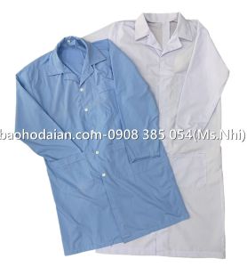 Áo blouse/ áo bác sĩ thân dài tay dài