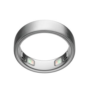 Oura Ring 5 Brushed Silver The worlds smallest smart ring- 24/7 Monitoring Heart Sleep Stress Bluetooth Waterproof