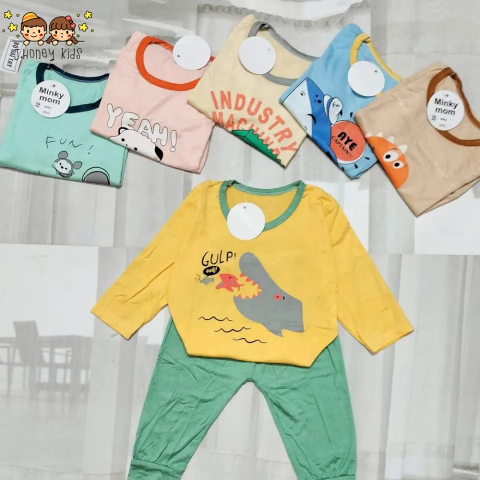MINKY MOM High Quality Natural Cotton Plain Clothing Sets/T-shirt
