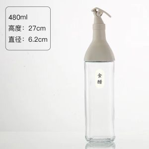Botol Minyak Kaca Anti Tumpah Estetik Korean Style Wadah Saos Vinegar Kecap