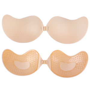 Silicone Sticky Invisible Backless Bra Strapless Push Up Bralette Seamless Front Closure Adhesive Bars Cover Underwear