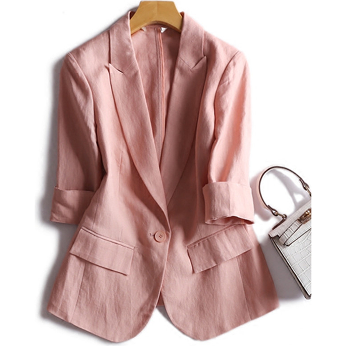 Áo vest Blazer Linen nữ 1 lớp chất vải linen mềm mại thời trang thu đông. |  Lazada.vn