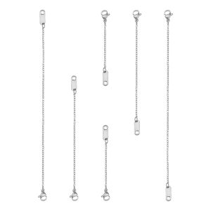 3/6pcs 6/10/15cm Stainless Steel Extension Extended Tail Chain Lobster Clasps Connector DIY Jewelry Making Findings Bracelet Necklaces