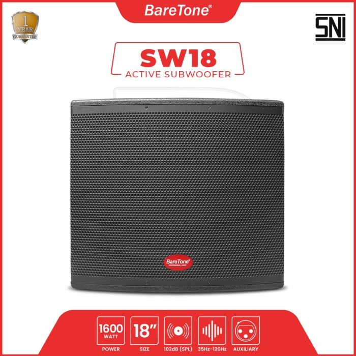 Subwoofer Speaker Aktif BareTone SW18 Type 18 Inch | Lazada Indonesia