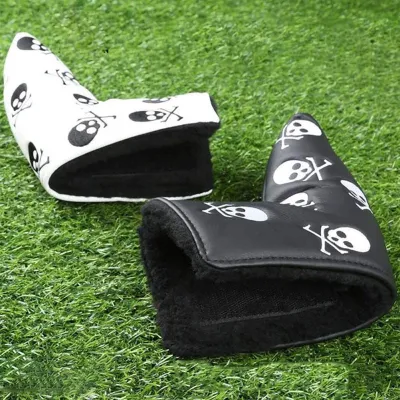 【Choizeme】 Golf Putter Cover for Golfs Club Headcover Soft Protective Skull Embroidery Man