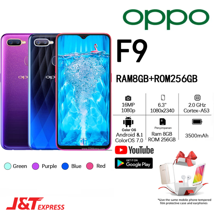 ใหม่เอี่ยมของแท้ ออปโป้ F9 F9 Pro เซลฟี่มาสเตอร์ Smart Phone Ram 8gb