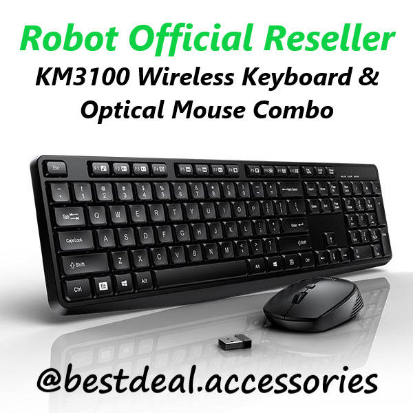 Robot km3100 wireless keyboard optical mouse combo set new km4000