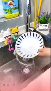 Dụng Cụ Cọ Rửa Chén Bát Xoong Nồi Bếp Ăn Có Bình Đựng Xà Phòng - Bàn Chải Nhà Bếp Đa Năng