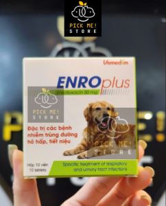 Vemedim Enro Plus - Tri Nhiem Khuẩn Tiêu Hóa Hô Hấp Tiết Niệu Viem Tai Ngoài cho Chó Trưởng Thành