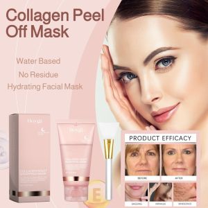 胶原蛋白夜间包裹撕拉式面膜 Nighttime Light Mask Moisturizing Hydration Moisturizing Skin Collagen Wrap TearOff Mask Glowing Skin Peelable Mask Hydrating Facial Mask Dry Skin Nourishing Mask Water Based No Residue Gentle Formula