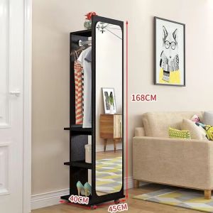 ตู้กระจก ตู้เสื้อผ้า กระจกสูง แบบยืนแต่ง สไตส์ Vintage เปิดเก็บของได้ มีลิ้นชักเก็บของ