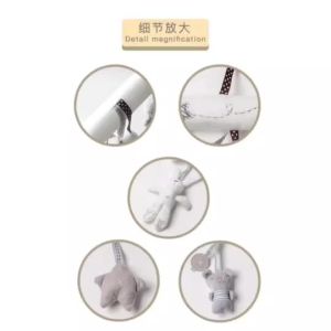 Baby Pram Rattle Stroller Rabbit Bunny Hanging Toy Bell Rattles Animal Toy 0313