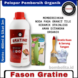 Pembersih Granit Serbaguna Fason Gratine 400ml dengan Sikat 3M