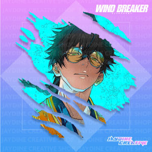 Wind Breaker (Scratch Design Sticker) anime sticker high quality vinyl and waterproof sticker scratchproof durable decal sticker for tumbler car motorcycle scooter laptop computer phone case notebook beautiful design sticker