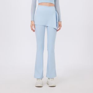 AE Two-piece set of high-waisted ruched butt-lifting naked-feel yoga pants with a butt-flap suitable for outdoor running breathable fitness flared pants