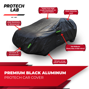 Geely Gx3 Pro Protech Lab - Premium 3-Layered All Weather BLACK Aluminum Car Cover