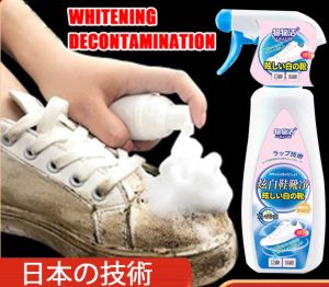 **TOP SELLING JAPAN** 2025 NEW 【Powerful stain removal】shoe Whitening Cleaner 425ml foam Cleaner Spray Shoes Cleaner Used for shoes of all colors removes yellowing and whitens does not damage the upper removes dirt and deodorizes White shoe cleaner 炫白鞋靴净
