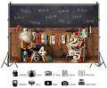 5x3ft Back to School Backdrop for Photography Vintage Classroom Math Problem On Blackboard Background Classmate Teachers Students Kids Backdrop for Shooting Vinyl. 