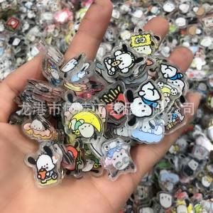 ZJT Sq2 Hot Sanrio POCHACCO Genshin Shin-chan Acrylic Trong Suốt Lắc A5 notebook A7 Lá Rời Sổ Tay DIY Tấm Acrylic JTZ