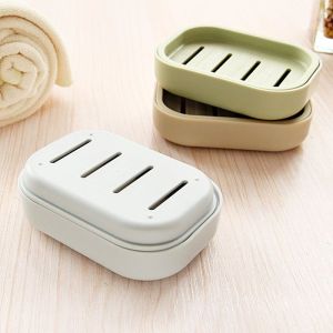 HelloBabyU Double-Layer Soap Box with Lid Toilet Drain Soap Box Creative Travel Portable Soap Holder Soap Holder Soap Box