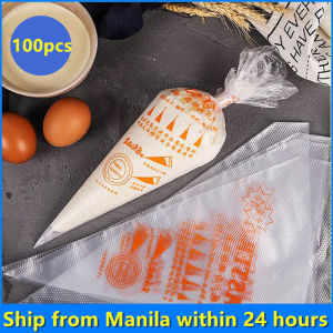 100pcs/set Disposable Pastry Bag Icing Piping Bag Cake Cupcake Decorating Bags Fondant Cake Cream Pastry Tip Baking Tools Bread Cake & Cookie Accessories