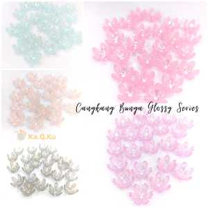 Cangkang Bunga Akrilik Glossy Series 23cm / Kelopak Bunga Glossy Series Size 23cm