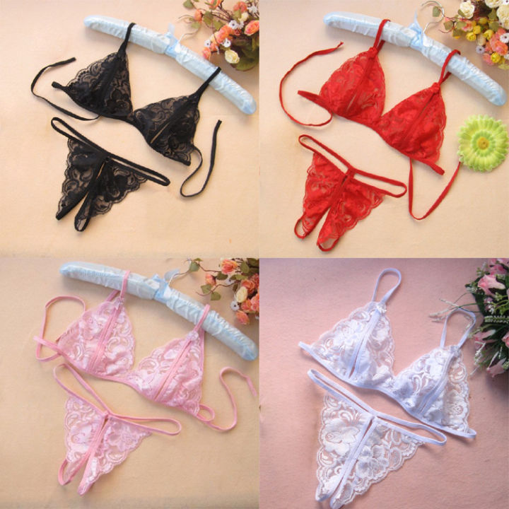 Sexy Lingerie Opening Three Point Lace Lingerie Two-piece Set | Lazada PH Sexy Lingerie Opening Three Point Lace Lingerie Two-piece Set | Lazada PH