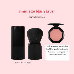 Retractable Makeup Brush Portable with Dust Cover Blush Brush Makeup Setting Powder Foundation Brush