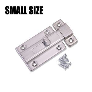 Stainless Steel Door Lock Home Anti-Theft Safe Hasp Buckle Bolts Window Gate Cabinet Push Pull Latchs With Screws Hardware Tools