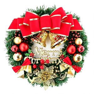 Christmas Wreath Decoration Door Models Xmass Decoration Sale Artificial Garland DIY Christmas Tree Decoration for Living Room Hallway Door Frame Staircase Christmas Decoration Christmas Eve New Year Halloween holiday Scene Arrangement