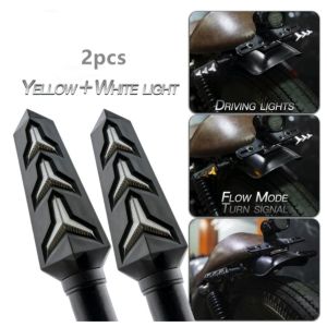 EKLEVA ไฟสัญญาณไฟเลี้ยวรถจักรยานยนต์ LED 12Vตัวบ่งชี้กะพริบไฟได้น้ำไหลสามารถงอได้ไฟกระพริบ Moto