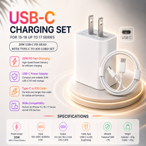 BEST PICK : 20W PD CHARGER ADAPTER WITH CABLE IOS PHONE 5G 5S 6G 6S 7G UP TO 11 PRO MAX X XS XR 6 7 8 PLUS COD