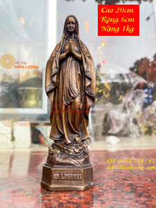 Tượng Đức Mẹ Chắp Tay Cao 20cm Bằng Đồng Nặng 1kg Rộng 6x6cm - Tượng Công Giáo