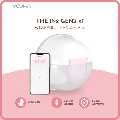 YOUHA The INs Gen2 App Handsfree Wearable Wireless Electric Breast Pump | With Bluetooth App Function