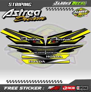 STRIPING VARIASI HONDA ASTREA DREAM / STICKER LIST ASTREA DREAM