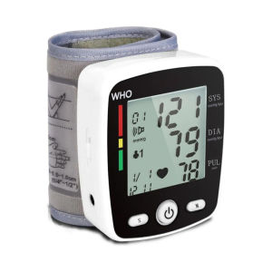 2024Wrist Cuff Monitor Electronic Sphygmomanometer Rechargeable Digital Tensiometer Large Screen Friendly to Elderly