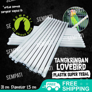 SEMPATI Tangkringan Plastik D15 Sangkar Kandang Burung Lovebird Pangkringan Plangkringan Sangkar Besi Bulat Kapsul Burung Love Bird Lb