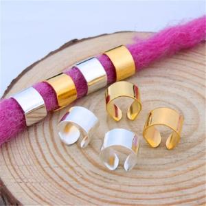10pcs Metal Dreadlock Dread Hair Braid Beads Hair Rings Cuffs Tube 3D Charm Non-Piercing Ear Clip Beard Hair Accessories Braider