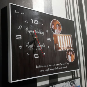 COUSTOM JAM FRAME BOX FOTO SENDIRI UKURAN 40X30CM