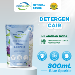 Deterjen Cair PREMIUM Laundry Liquid Detergent PROKLEEN 800mL REFILL- Blue Sparkle