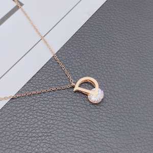 [ Bayar Ditempar ] Kalung Titanium Huruf D / Kalung Titanium Wanita Liontin D1OR / Kalung Titanium Asli Ori Import / Kalung Titanium Wanita Asli