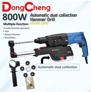 Dong Cheng 3 Modes Automatic Dust Collection Rotary Hammer Drill Impact Hammer Drill for Concrete/Wall/Tiles/Ceiling